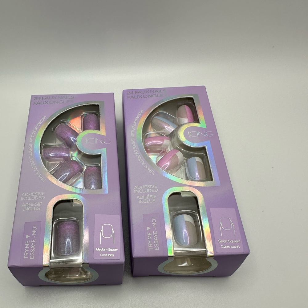 Mix And Match Dream Set 7 Pack Faux Nail Variety Bundle Vibrant Colors L7-4 - Picture 2 of 7